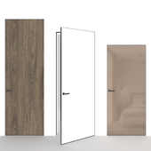 ОМ Двери INVISIBLE DOORS под глянцевую покраску, шпон на деревянном каркасе с алюминиевой кромкой