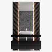 Bathroom Furniture 04 - Black Tiled Sets