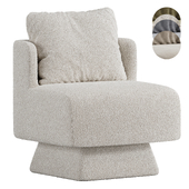 Hesta Slipcovered Swivel Barrel Chair