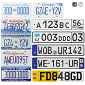 License plates of different countries