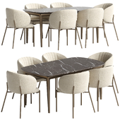 Shell Chair Ralf and Table Dining Set
