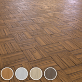 wooden parquet tile seamless 4k PBR texture 003