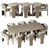 brd - East Table and Hailey Chair Dining Set