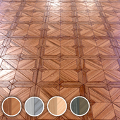 wooden parquet tile seamless 4k PBR texture 005