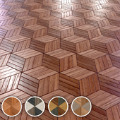 wooden parquet tile seamless 4k PBR texture 008