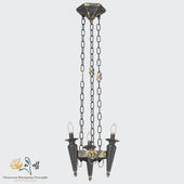 Chandelier RS121/3 Forged with lions "Lyon"