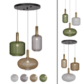 Scandinavian style pendant lamp with ribbed glass_2