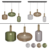 Scandinavian style pendant lamp with ribbed glass_3