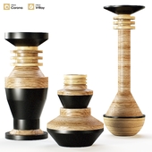 Set of vases Tropical Noire Vessels