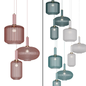 Scandinavian style pendant lamp with ribbed glass_4