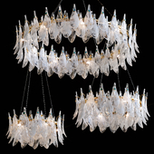 Hanging chandeliers SAINT FEATHERS ROUND