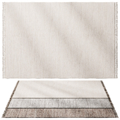 Melange Brown, Beige, Gray Wool Rug by Rugvista