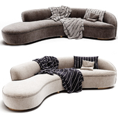 FreeForm Curved Sofa with Arm by Vladimir Kagan