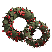 Set of Christmas wreaths