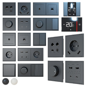 Set of outlets and switches (+ thermostats)