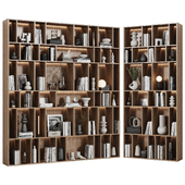 Modular bookcase in modern minimalist style 05