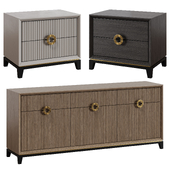 Chest of drawers and bedside table in Art Deco style 11