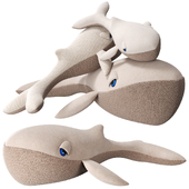 Набор мягких игрушек в детскую киты