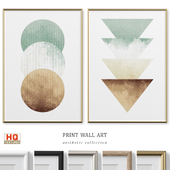 Abstract Watercolor Shapes Accent Wall Art P-669