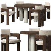 Bernhardt Casa Paros Arm Chair 317566 and Dining Table K1855