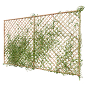 Ivy Climber Plant on Wall Wood Mesh Decoration
