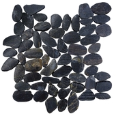 Zen Tahitian Black Pebbles Mosaics