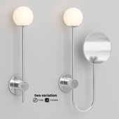 orb single and mirror integrated set wall light by astro
