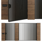Entrance doors with a fence (gate)