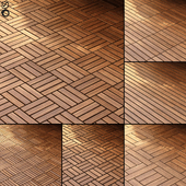 Decking Thermowood PBR Material Vol 03