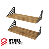 OM Wall shelves "Three stripes" Steel House for kitchen and bathroom