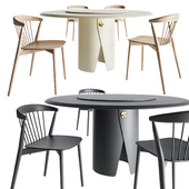Gallotti Radice Manto table and Cappellini Newood chair