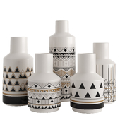 Set handmade ceramic vases