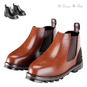 James Ankle Boots Black and Brown