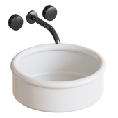 Artceram BRERA Round countertop ceramic washbasin