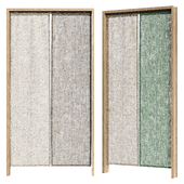 Decorative linen curtain for the doorway