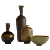 Berndt Friberg and Gustavsberg set of four vases