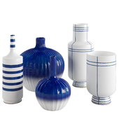 Decorative ceramic vases set