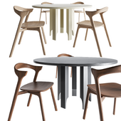 Mokko Acer table and Ethnicraft Bok chair