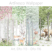 ArtFresco Wallpaper - Дизайнерские бесшовные фотообои Art. Dfo-113 - Dfo-116 OM