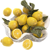 bowl of yellow lemons