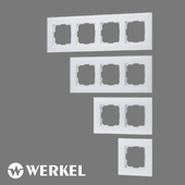 OM Frames made of tempered glass for sockets and switches Werkel Senso series white matte