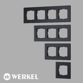 OM Tempered glass frames for sockets and switches Werkel Senso series matte black