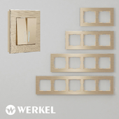 OM Metal frames for sockets and switches Werkel Aluminum champagne series