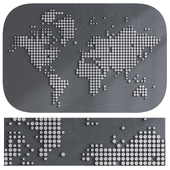 114 World Map Art mosaic