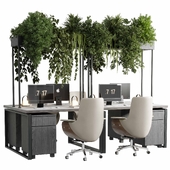 Workplace - Home office set - office furniture - Employee desk 32