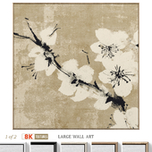 Japandi Sakura Blossom Textured Wall Art C-1050