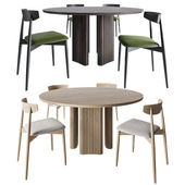 Roller Max dining table and  Miniforms Claretta wood chair