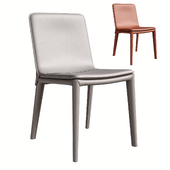 Contemporary Design Solid Back Chair for Home Armless Leather Dining Chairs