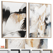 Accent Textured Abstract Neutral Wall Art C-1053