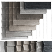 Roman blinds made of thick fabric